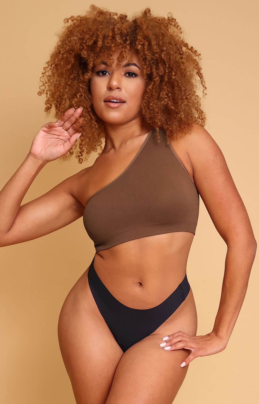 Fancy Summer Ribbed One Shoulder Bralette