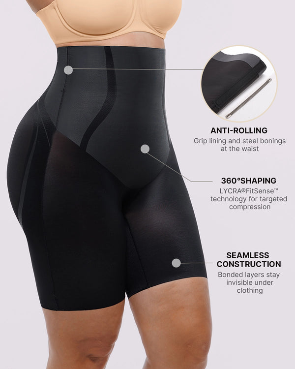 INNER ARMOR™ LYCRA®FitSense™ High-Waisted Mid Thigh Short