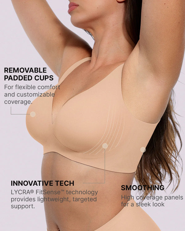 INNER ARMOR™ LYCRA®FitSense™ Wireless V-Neck Bra