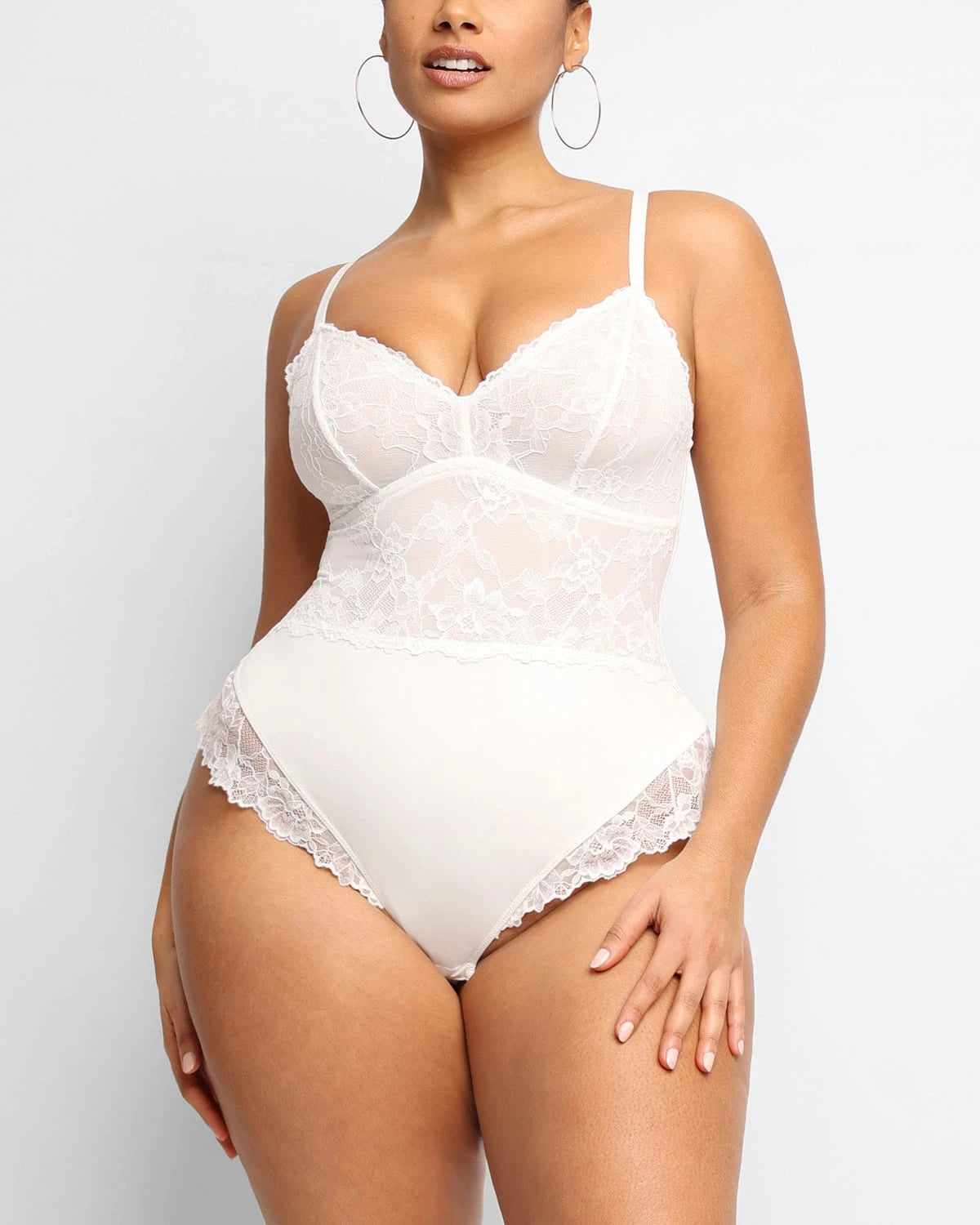 Plus size white lace bodysuit hotsell