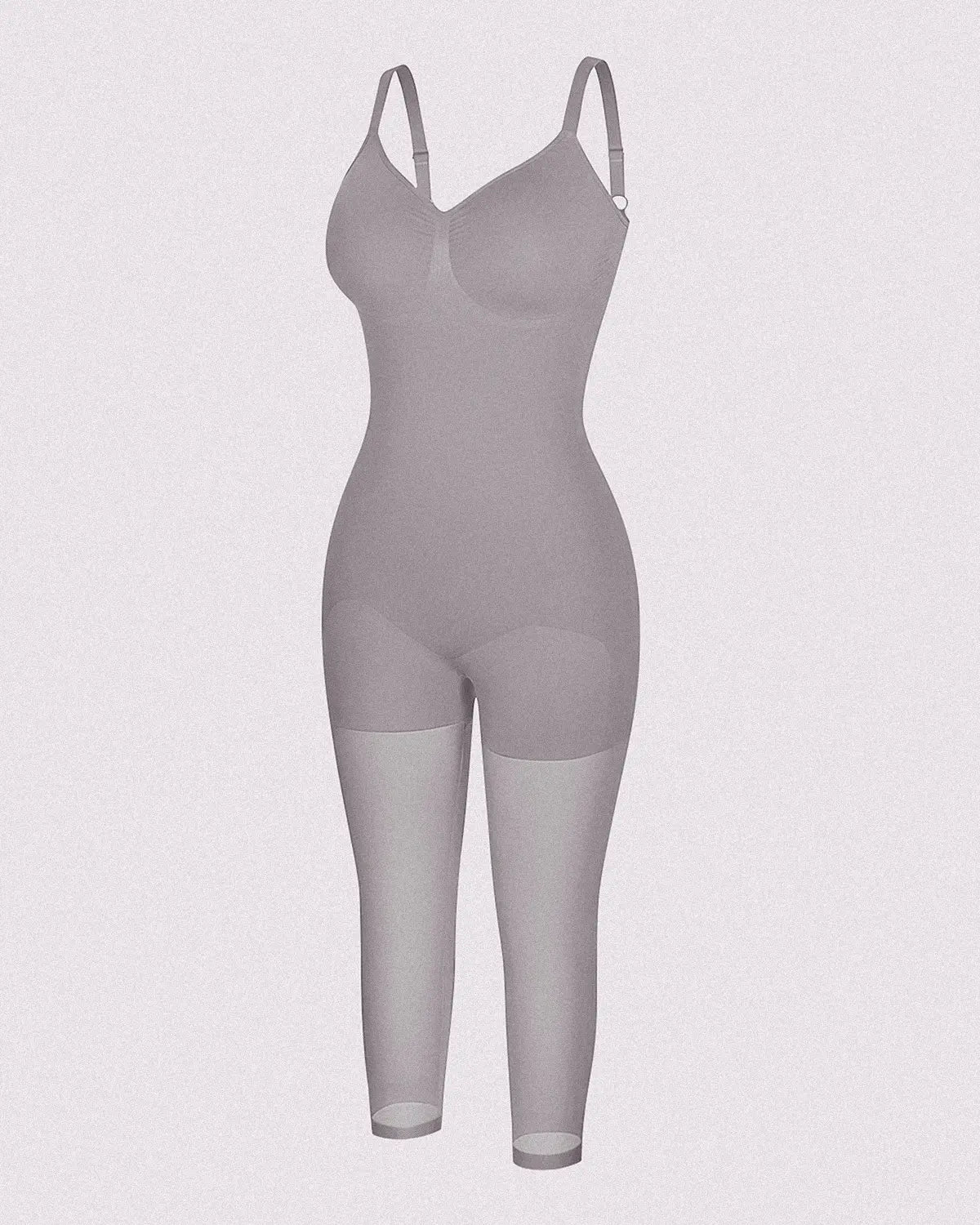 Full-coverage grey bodysuit delivering smooth support from every angle