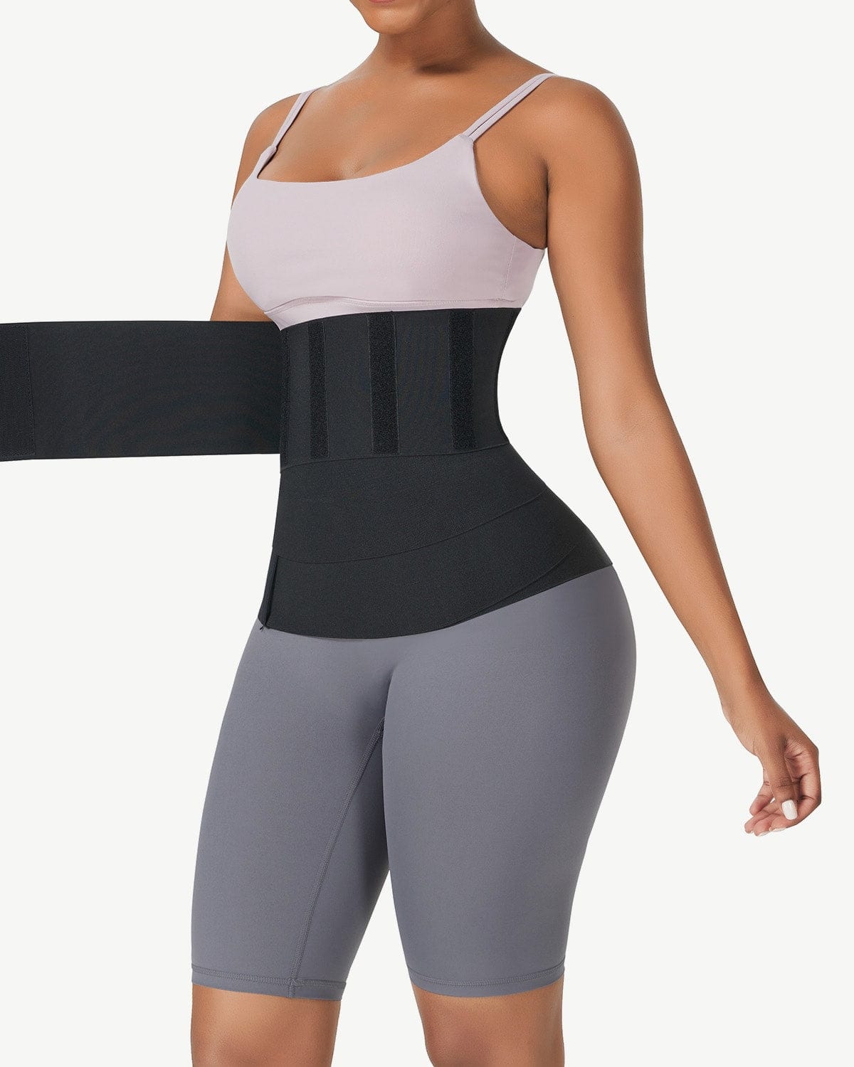 Triple trainer abdominal binder latex waist wrap for lower tummy