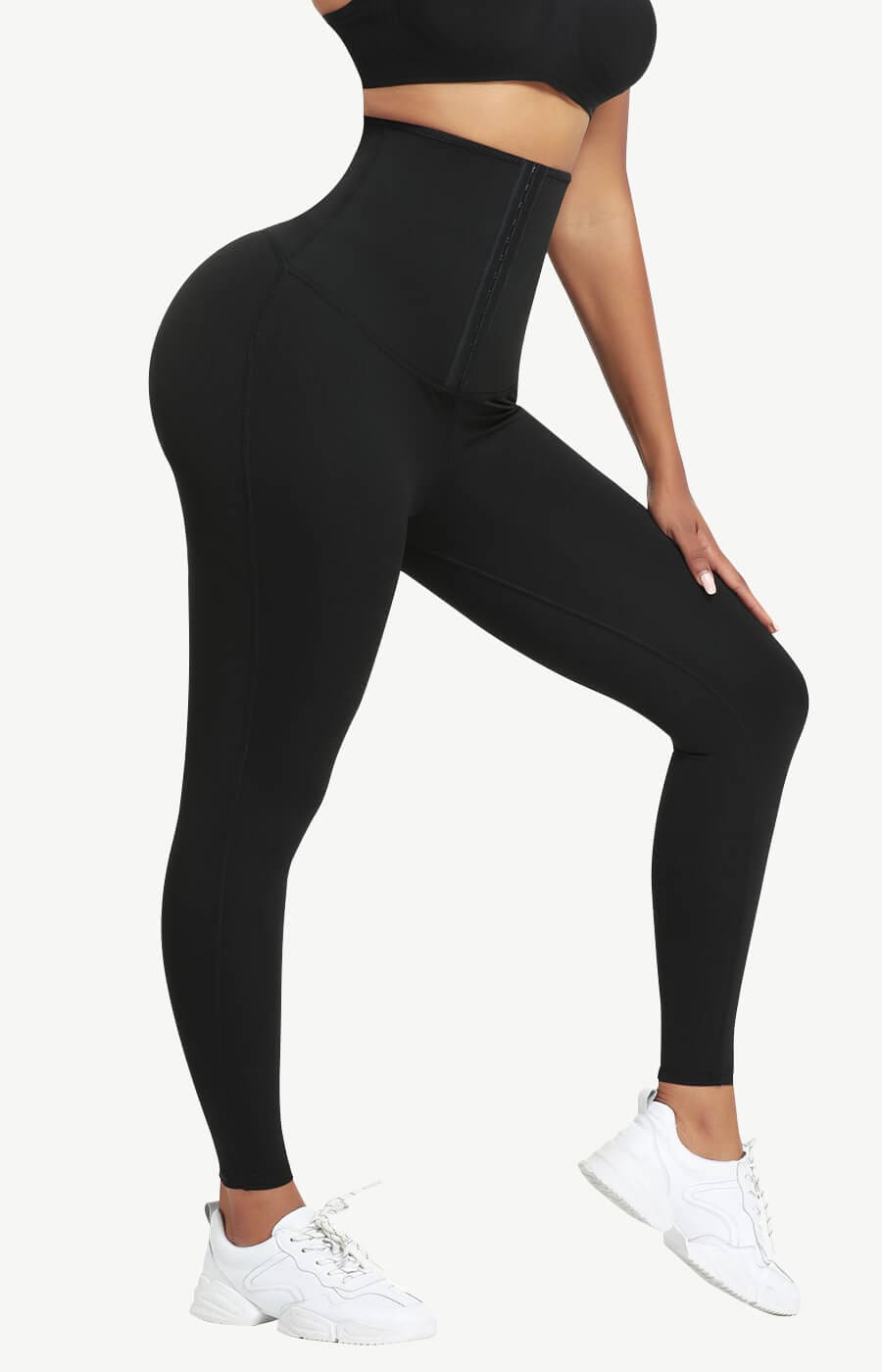 Neoprene Butt Lifting Wide Waistband Leggings