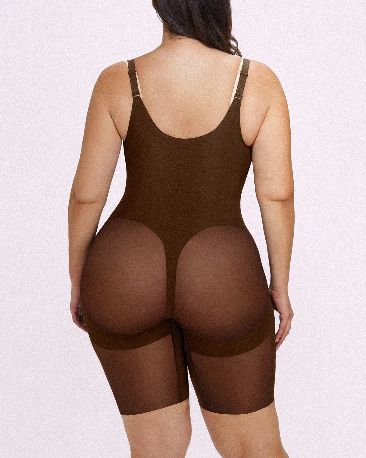 Open Bust Smoothing Mid Thigh Bodysuit