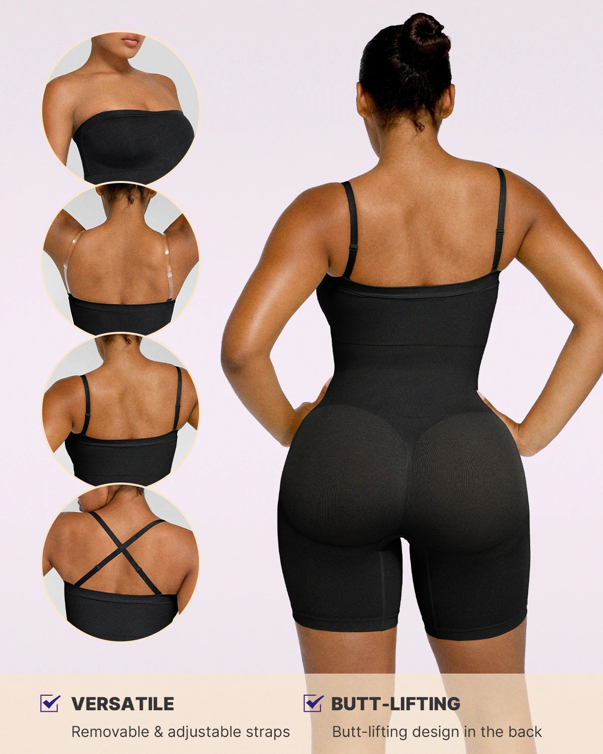 Seamless Contour Strapless Mid Thigh Bodysuit