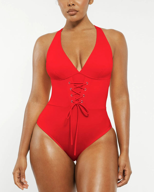 Smart Sculpt Plunge Corset Shaping Swimsuit