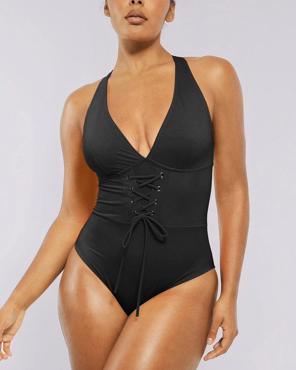 Smart Sculpt™ Plunge Corset Shaping Swimsuit