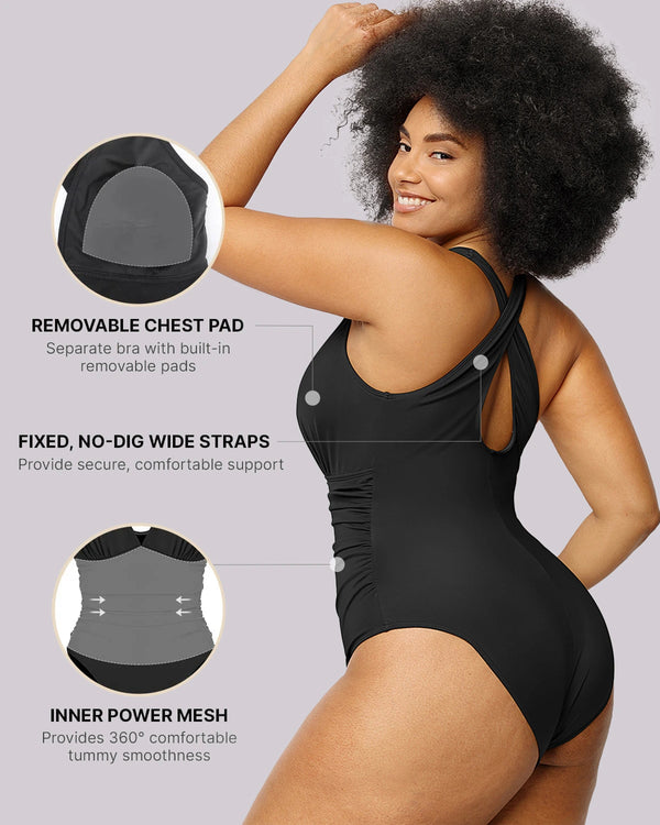 Smart Sculpt™ Plunge Cutout Swimsuit