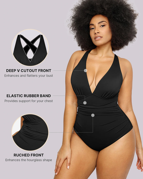 Smart Sculpt™ Plunge Cutout Swimsuit