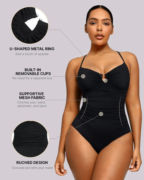 Smart Sculpt™ U-Ring Cut Out Shaping Swimsuit