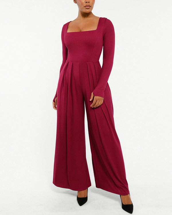 Bare Essentials™ AirSlim® Square Neckline Built-In Shaping Jumpsuit