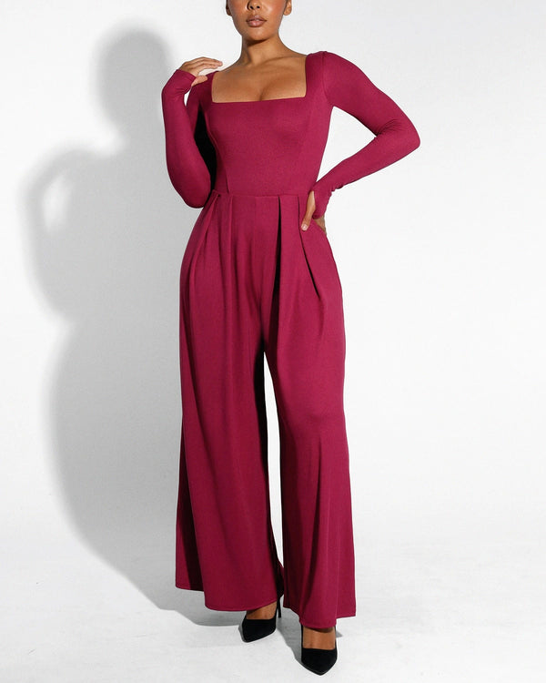 Bare Essentials™ AirSlim® Square Neckline Built-In Shaping Jumpsuit