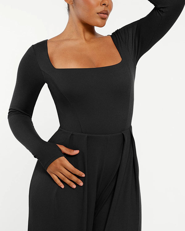 Bare Essentials™ AirSlim® Square Neckline Built-In Shaping Jumpsuit