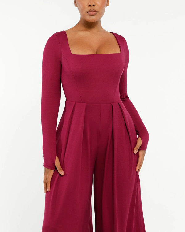 Bare Essentials™ AirSlim® Square Neckline Built-In Shaping Jumpsuit