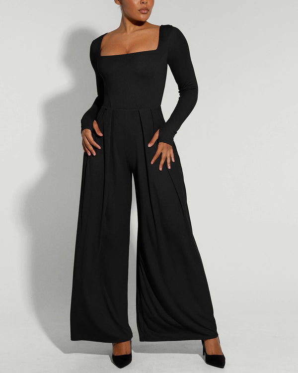 Bare Essentials™ AirSlim® Square Neckline Built-In Shaping Jumpsuit