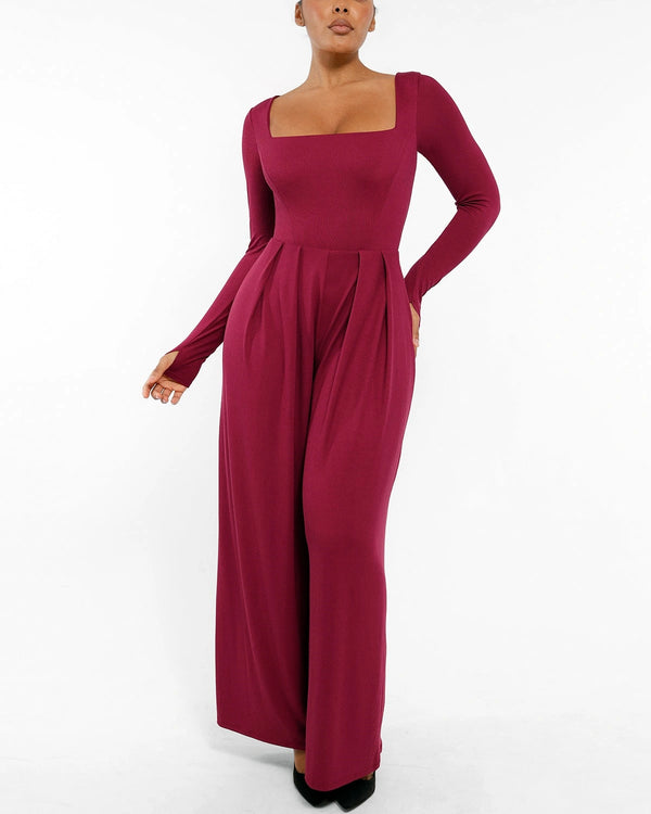 Bare Essentials™ AirSlim® Square Neckline Built-In Shaping Jumpsuit