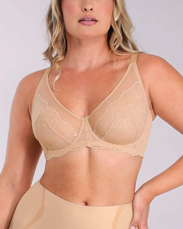 Bare Essentials™ AirSlim® Supportive Unlined Lace Underwired Bra