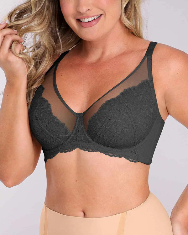 Bare Essentials™ AirSlim® Supportive Unlined Lace Underwired Bra