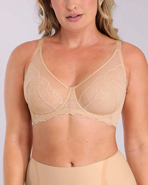 Bare Essentials™ AirSlim® Supportive Unlined Lace Underwired Bra