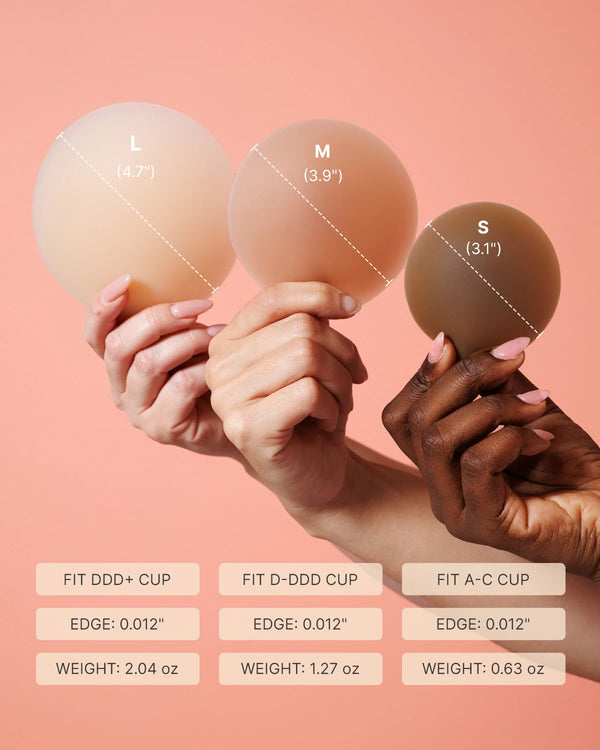 Tapered Edge Seamless Silicone Nipple Covers