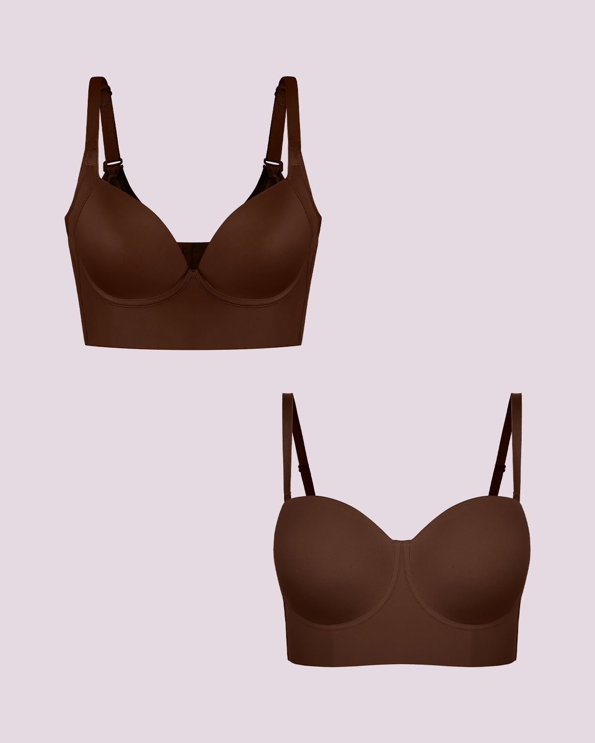 Underwire Push-Up Bra + Strapless Bra Bundle
