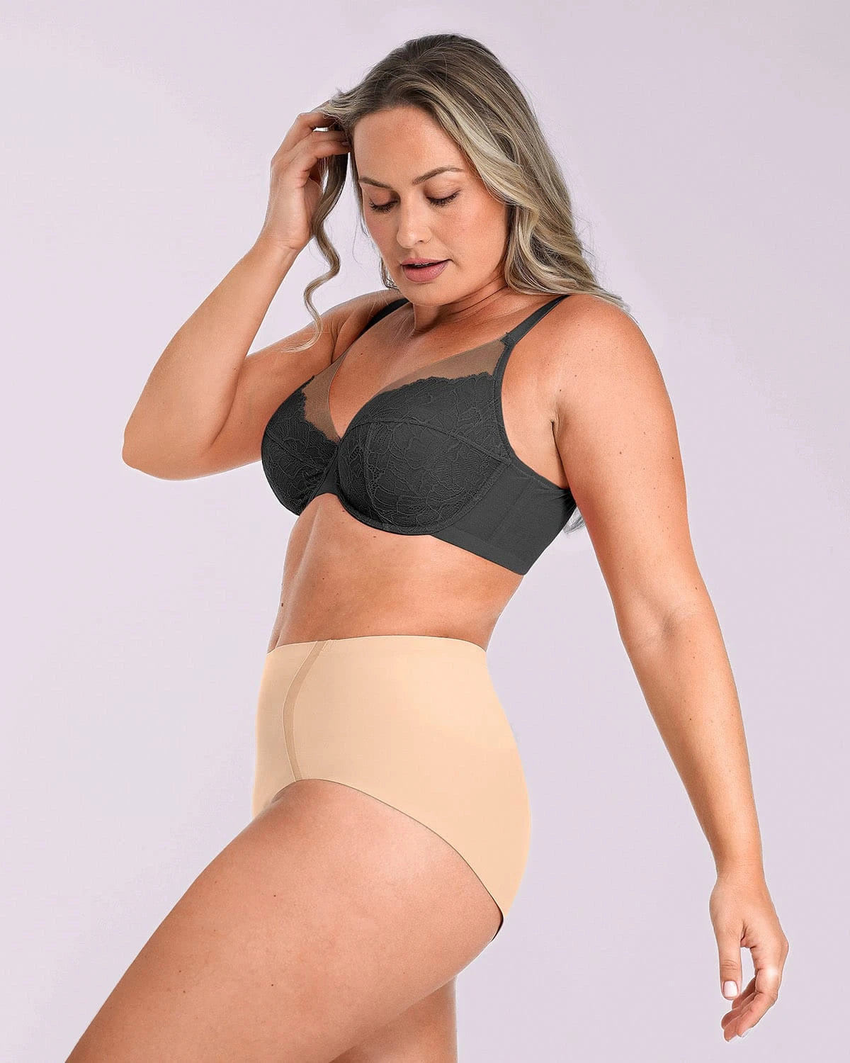 Unlined Lace Underwired Uplift Bra