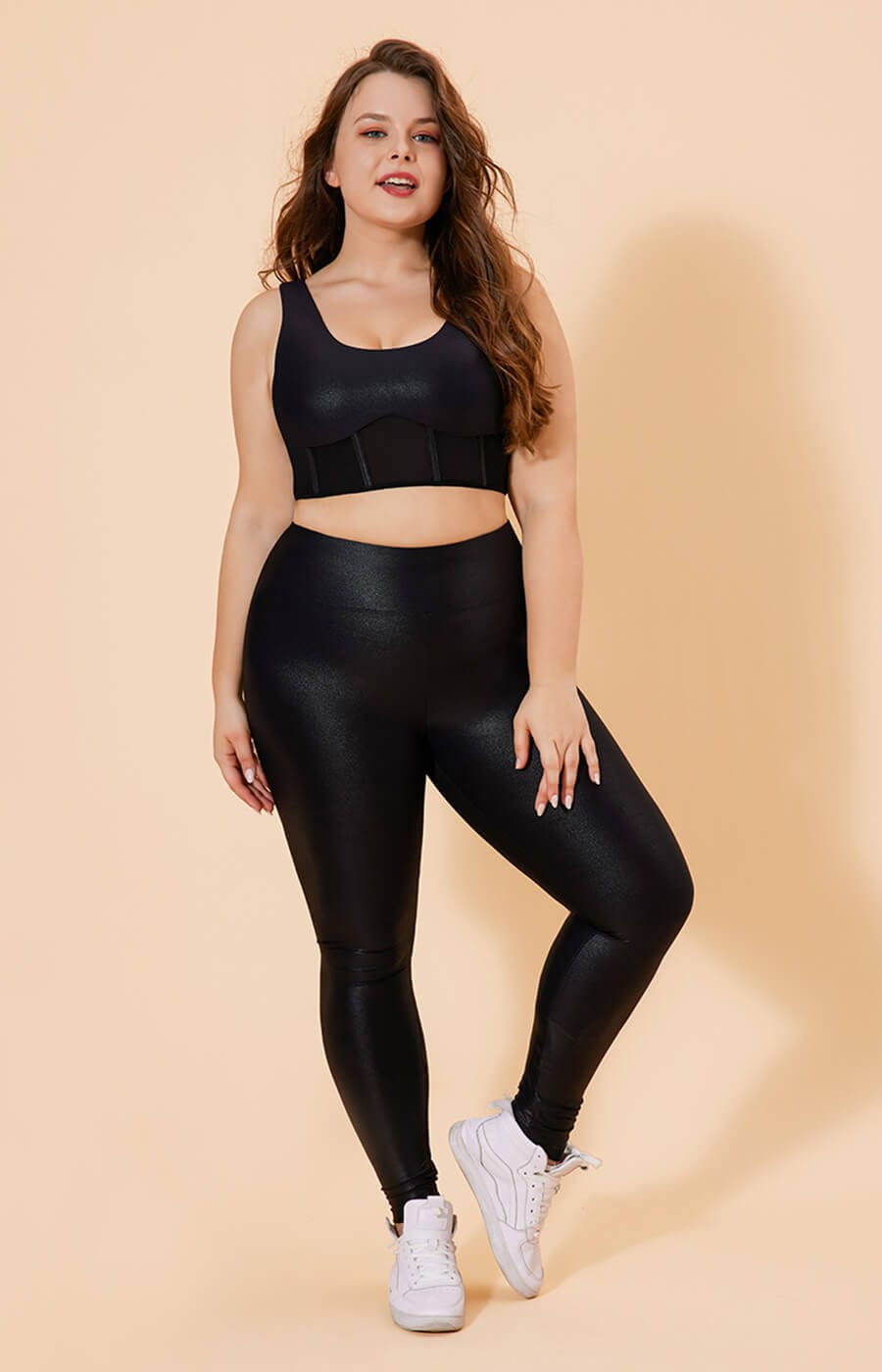 High Waisted Faux Leather Leggings