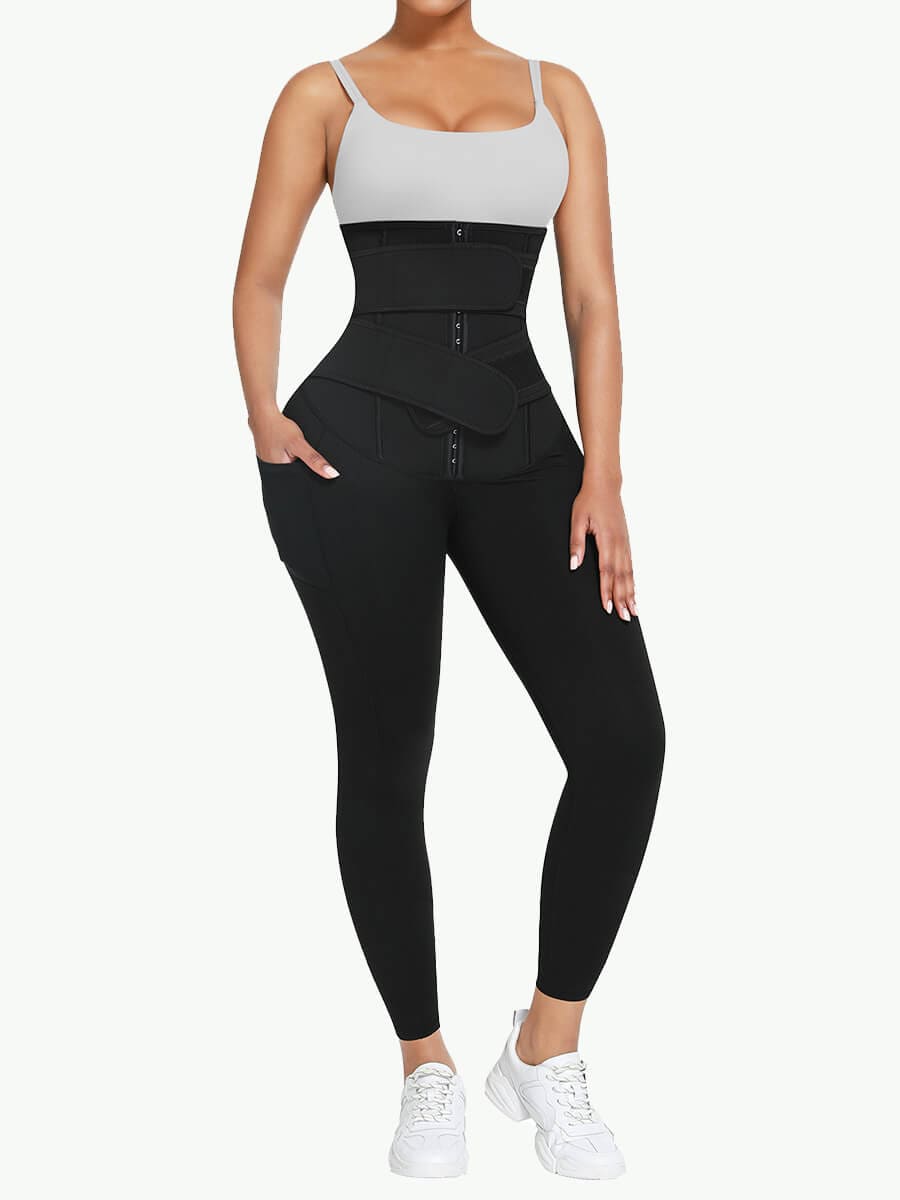 Sculptshe Booty Lifting Leggings with Waist Trainer