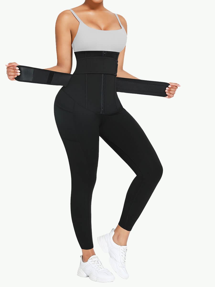 Sculptshe Booty Lifting Leggings with Waist Trainer
