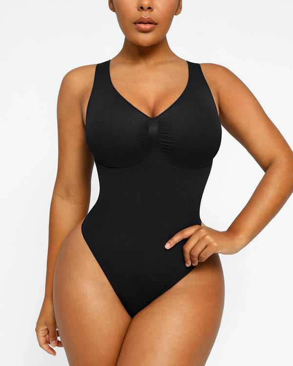 Bare Essentials™ Skin Flow™ 2.0 V-Neck Thong Bodysuit