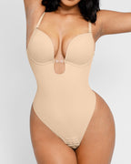 AirSlim® Backless U Plunge Thong Bodysuit