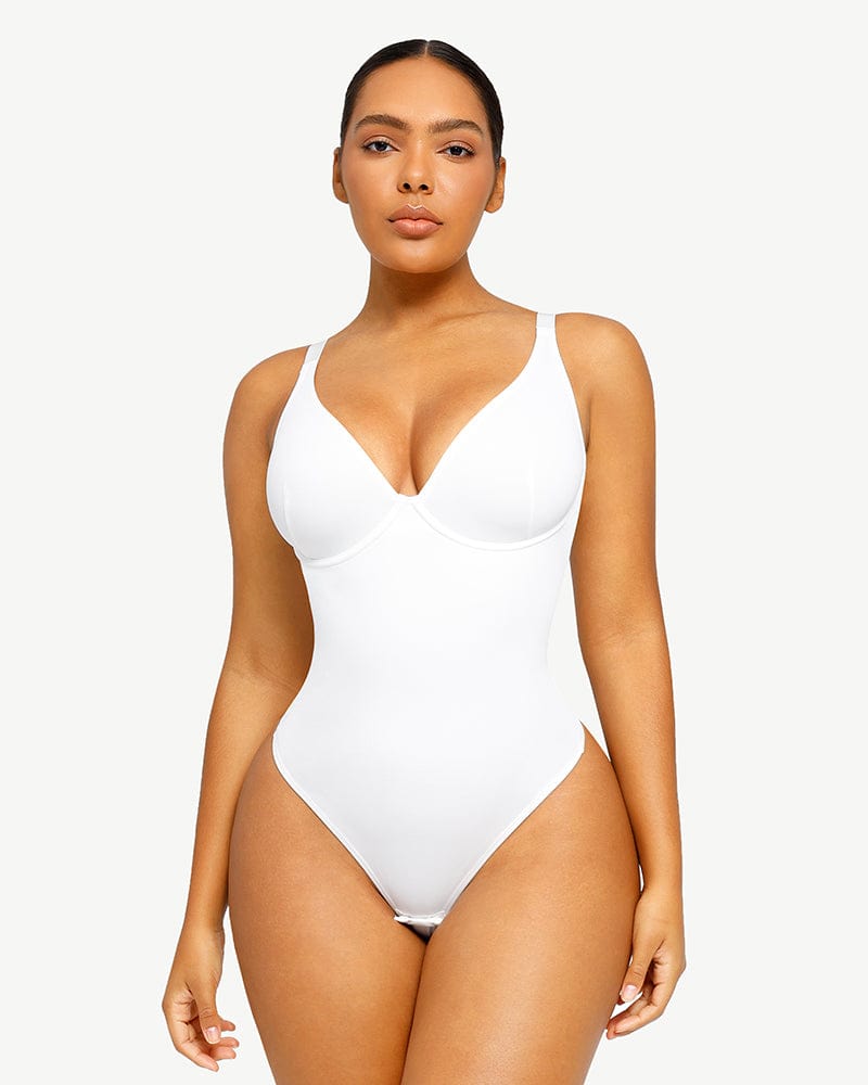 White thong best sale bodysuit