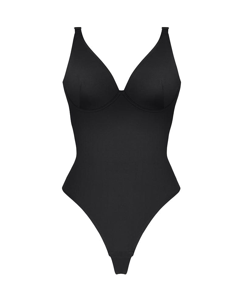 AirSlim® Body Contour V-Neck Thong Bodysuit