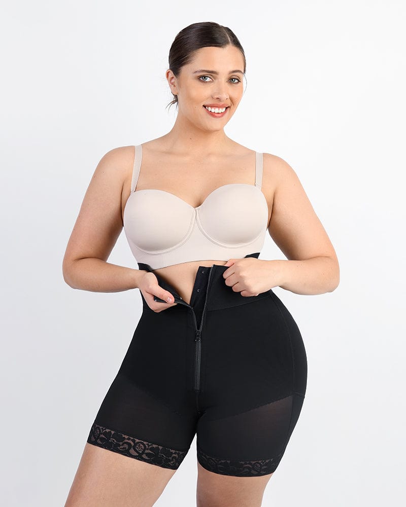SHAPELLX Girdle for Women Tummy Control Plus Size Side Zipper Shapewear  High Waistd Thong Underwear : Clothing, Shoes & Jewelry 