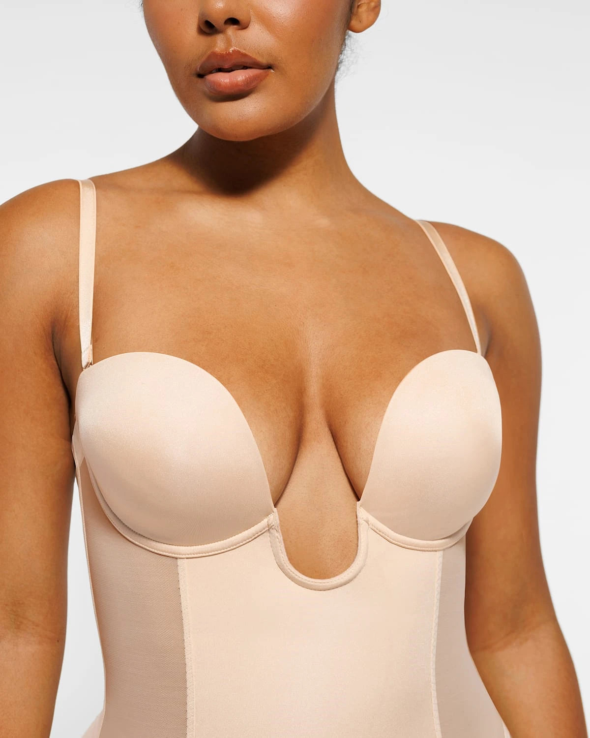 AirSlim Deep V Bodysuit Plunge Butt Lifting Shaping Bodysuit