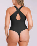 AirSlim® Deep V-Neck Cross Back Shaping Bodysuit