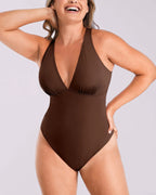 AirSlim® Deep V-Neck Cross Back Shaping Bodysuit