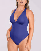AirSlim® Deep V-Neck Cross Back Shaping Bodysuit