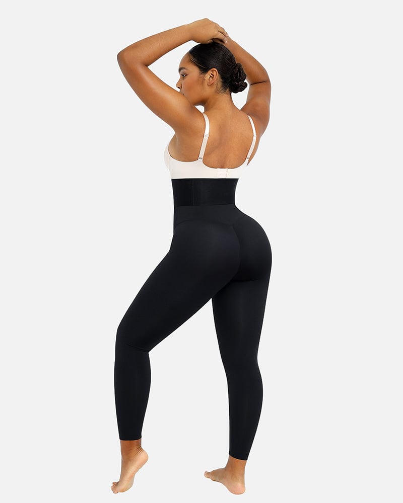 High Waist Body Shaping Leggings with Build-in Corset, Tummy Control Butt  Lifter (S) Black at  Women's Clothing store