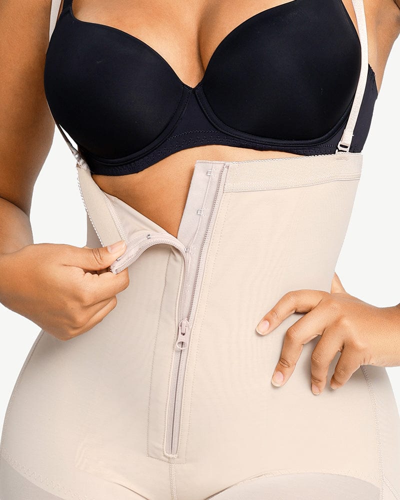 HIDING MOM POOCH WITH SHAPELLX AIRSLIM FIRM TUMMY COMPRESSION BODYSUIT  SHAPER W/ BUTT LIFTER REVIEW 