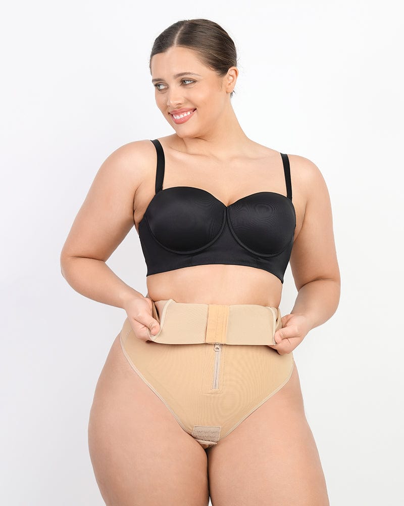 Try on the AirSlim® High-Rise Body Sculpting Thong by @shapellxofficia, shape wear