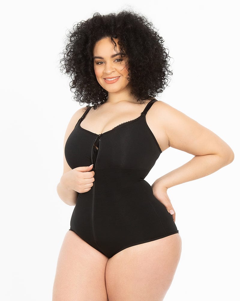 SHAPELLX Full Body Shapewear for Women Tummy Control Body Shaper Seamless  Backless Bodysuit Thong (Black,Medium-Large) at  Women's Clothing  store