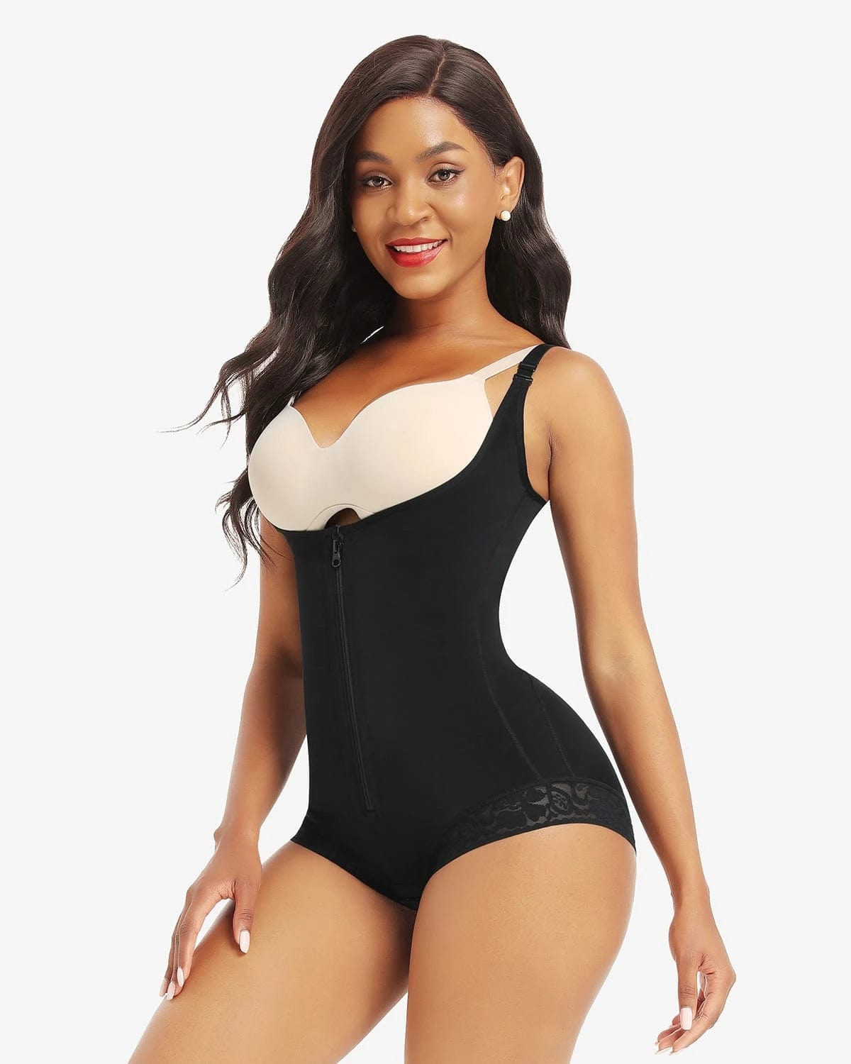 AirSlim® Lace Zipper Open Bust Shapewear