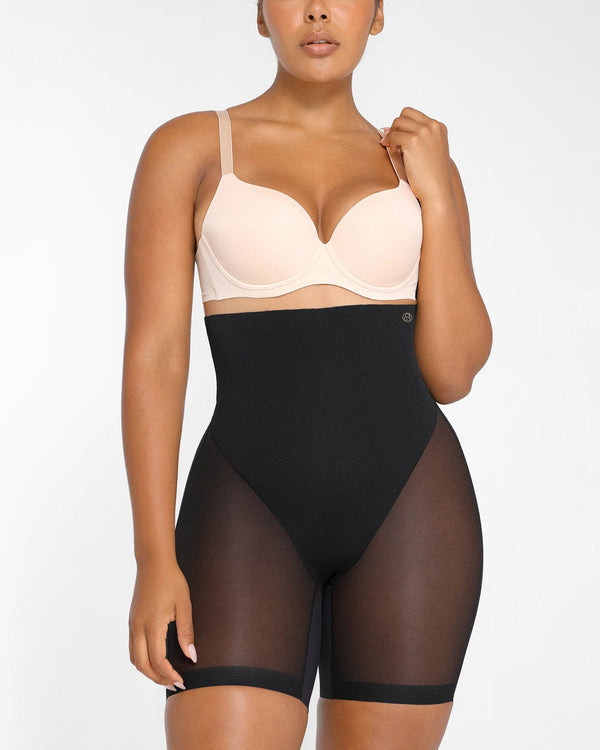 Pantalones cortos AirSlim® de malla lisa que levantan los glúteos