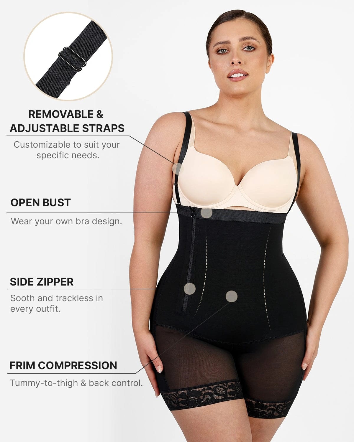 AirSlim Firm Tummy Bodysuit With Butt Lifter for Sale in Lake View