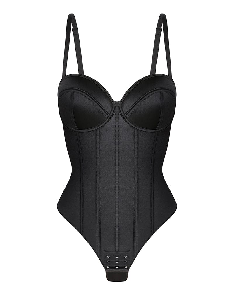 Sexy Black Bodysuit - Bustier Bodysuit - Bra Cup Bodysuit - Lulus