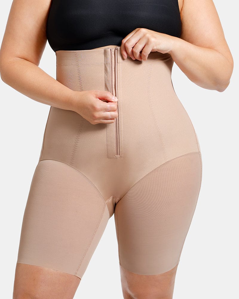 Shapellx AirSlim Postpartum Side Zipper Support Shorts on