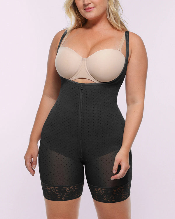 BOOT-YEAH™ AirSlim® Open Bust Polka Dot Bodysuit | SHAPELLX BOOT-YEAH™ AirSlim® Open Bust Polka Dot Bodysuit | SHAPELLX