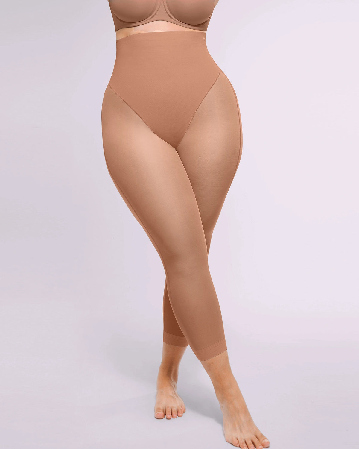 Capri-length shapewear creating a smooth transition from waist to calf