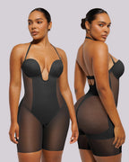 BOOT-YEAH™ MeshSmooth™ Deep Plunge Bodysuit